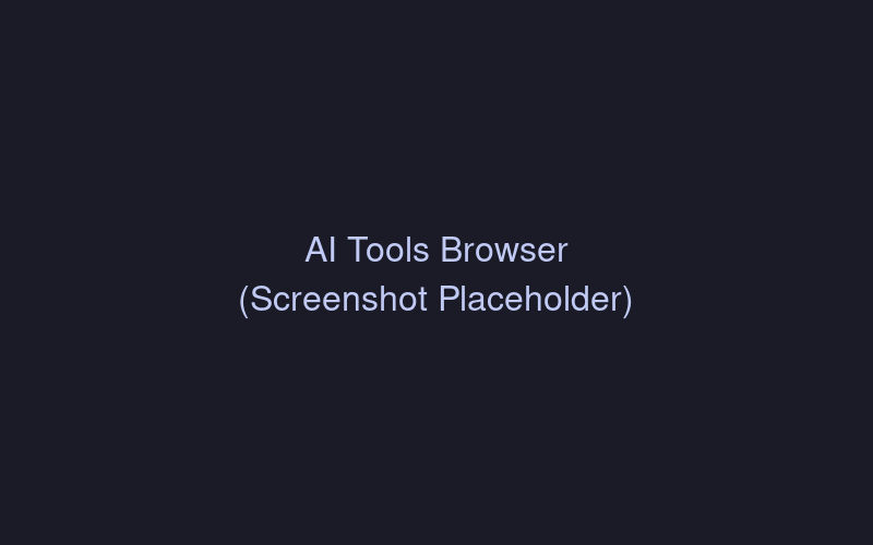 AI Tools Browser