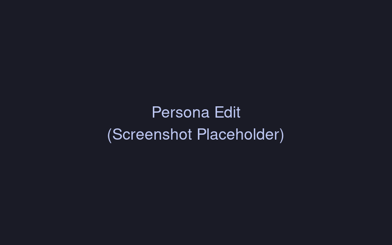 Persona editing interface
